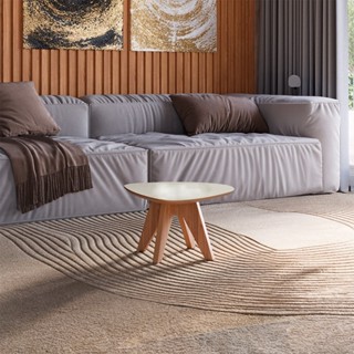 Mesa de Centro Orgânica Tb612 Nature Off White/Freijó - Dalla Costa em Oferta na Shopee