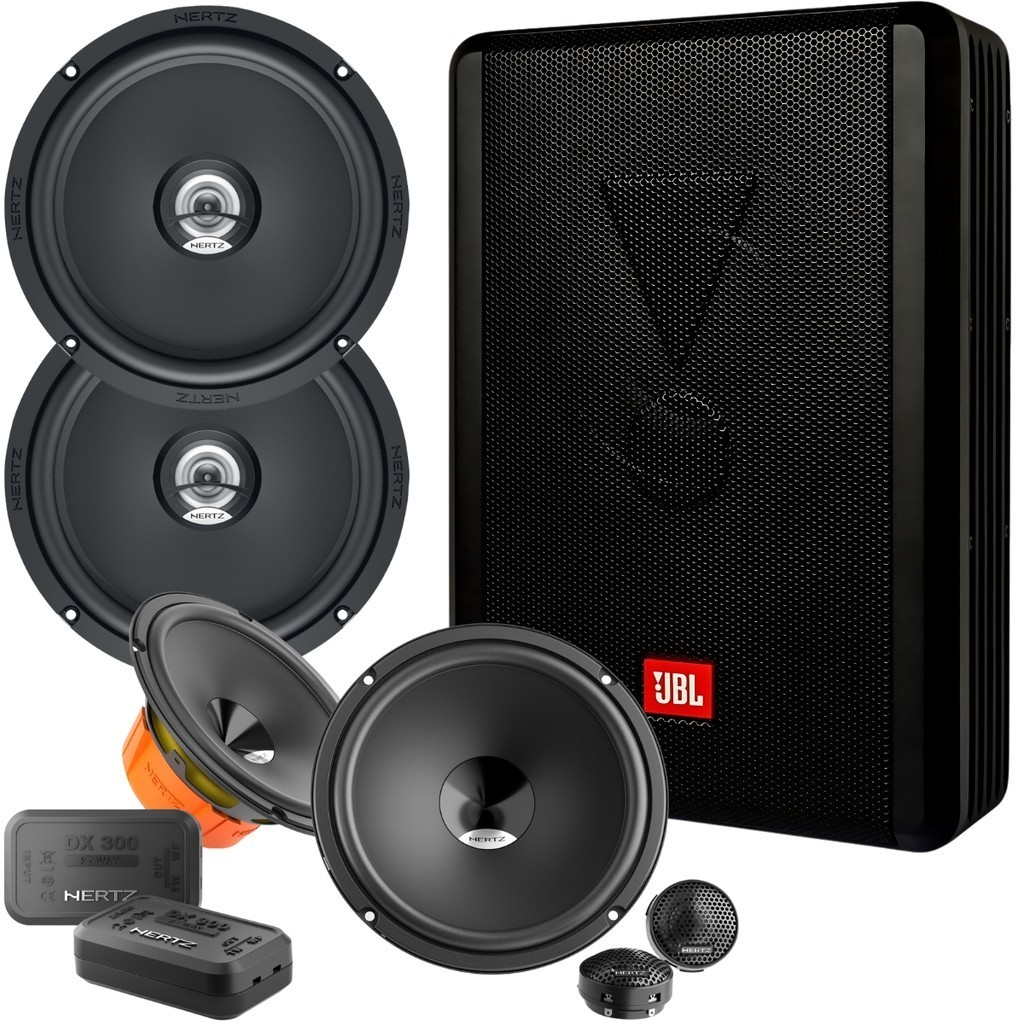 Caixa JBL Ativa SW8A-MS 200w + Kit 2 Vias Hertz DSK165 160w + Par Alto Falantes Hertz DCX165 120w em Oferta na Shopee