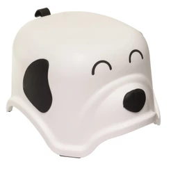 Banquinho Degrau Infantil Antiderrapante Cachorrinho Branco Suporta até 80kg KaBaby