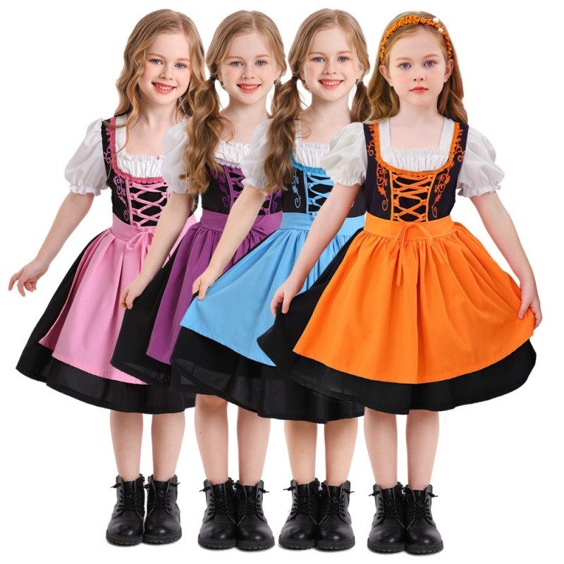 Novo Vestido Tradicional Alemão para Festival de Cerveja Nacional, Fantasia de Halloween, Fantasia de Palco Escolar em 4