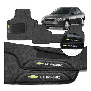 Jogo Tapete Carpete Corsa Classic 2003 A 2016 Preto 3 Peças em Oferta na Shopee