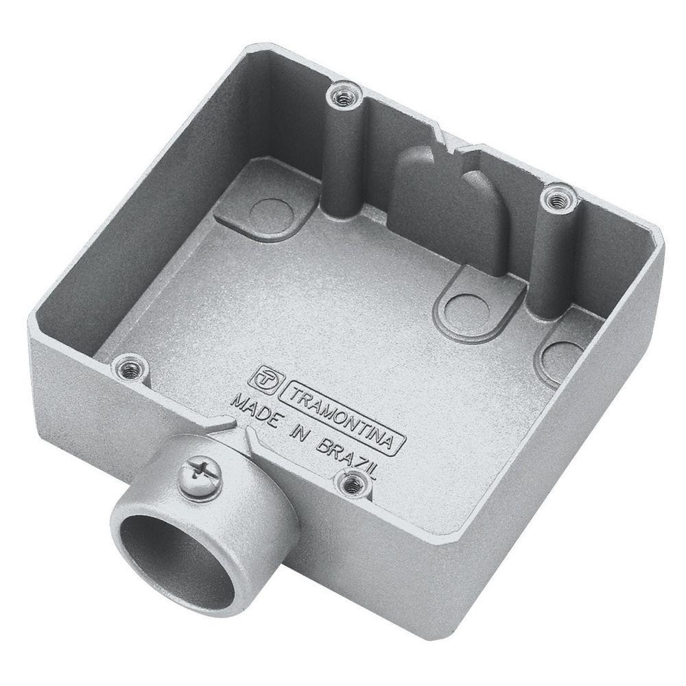 Condulete duplo 3/4" tipo "ED" - sem tampa / sem rosca / com pintura eletrostatica a po