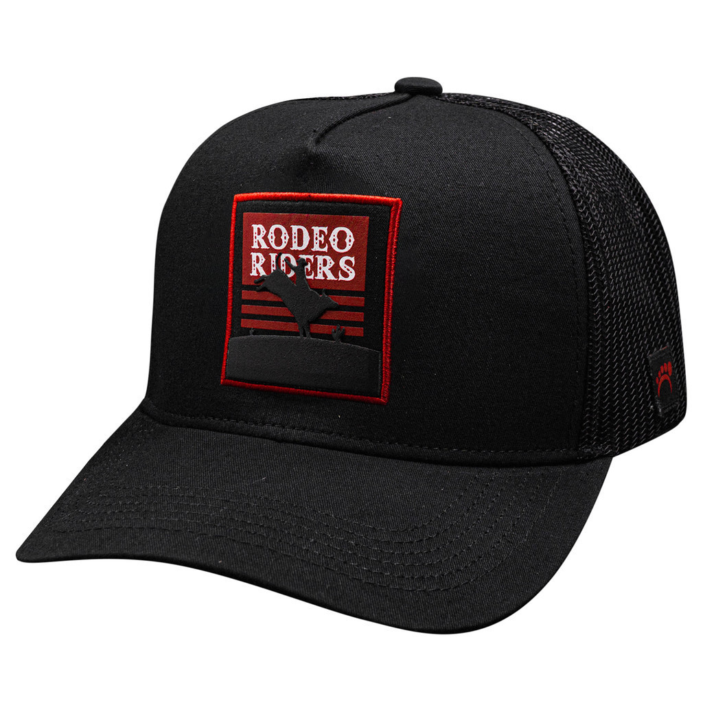 Boné Trucker Agro Rodeo Bulls Country Rodeio Farm Preto