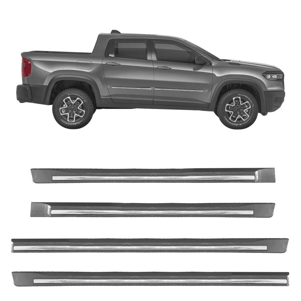 Friso Lateral Novo RAMPAGE 2023 2024 2025 CINZA STING GREY