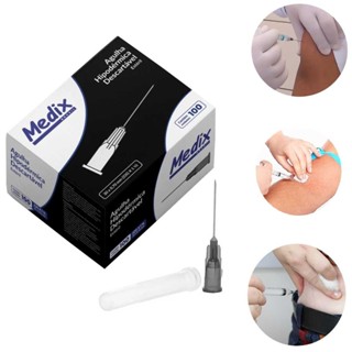 Agulha 30x70 22G Preta 100 Unidades Hipodérmico Estéril Intradérmica Intramuscular em Oferta na Shopee