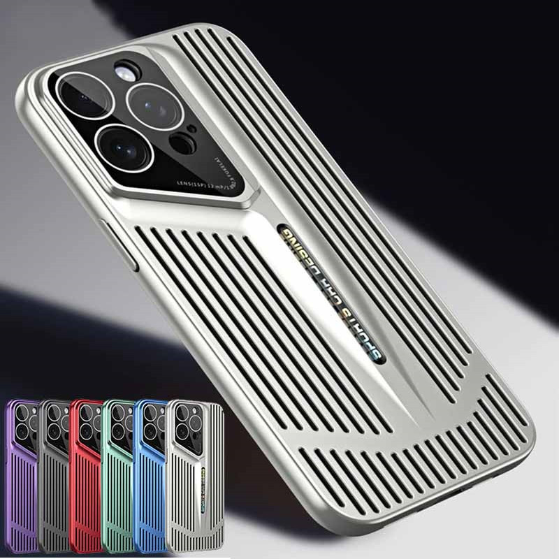 Projeto Da Lâmina De Dissipação De Calor Capa Dura À Prova De Choque Para PC iPhone 15 13 12 14 Pro Max 15 14 Plus Com Tampa De Proteção Câmera