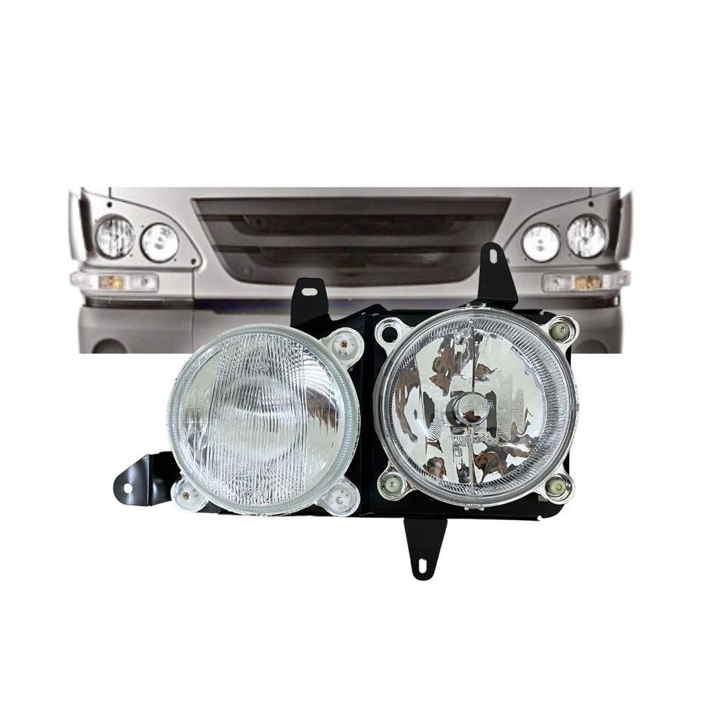 Farol Principal Duplo Compatível Mb Accelo 815 915C 1016 LE em Oferta na Shopee