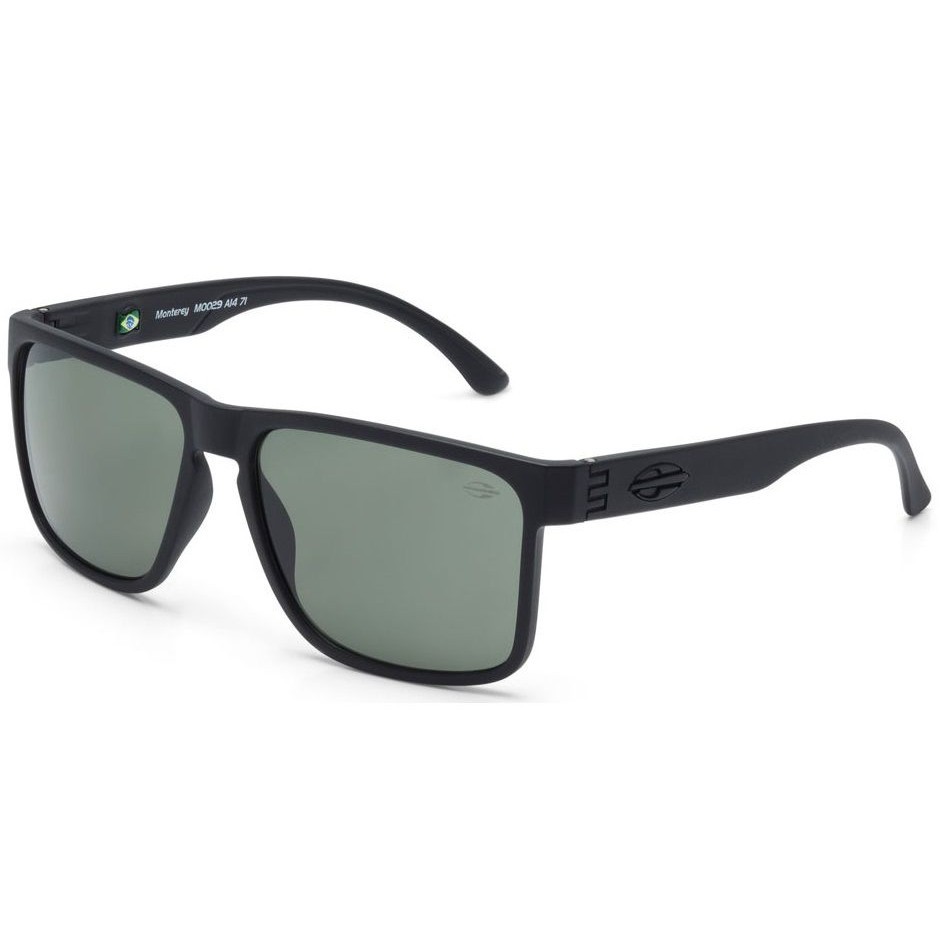 Óculos Solar Mormaii Monterey M0029a1471 Preto Fosco Lente Verde G15 cat1