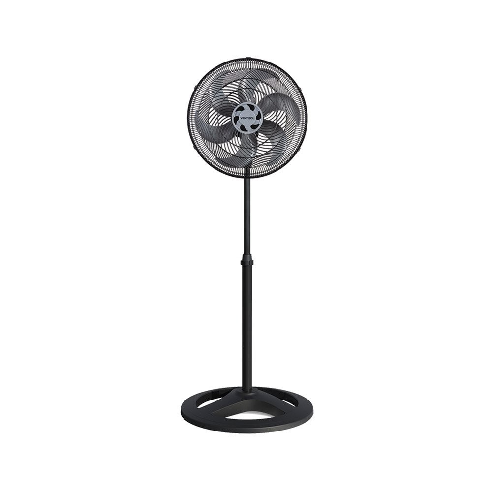 Ventilador de Coluna Ventisol 40cm Turbo 6, 3 Velocidades, 6 Pás, Preto em Oferta na Shopee