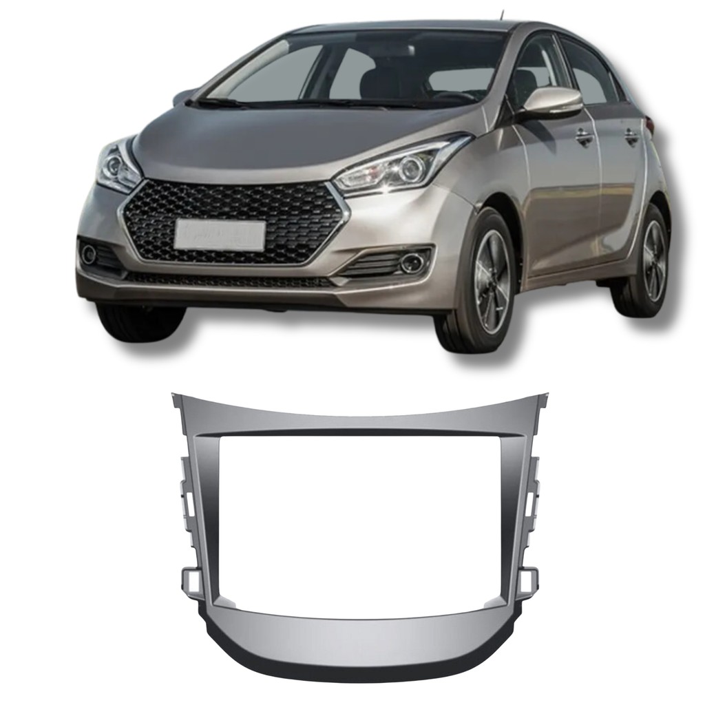 Moldura 2 Din 7 Polegadas para HB20 2012 até 2019 com Som de Fábrica Cor Cinza Expex - EPX 401 - Spare Parts and Accessories for Vehicles