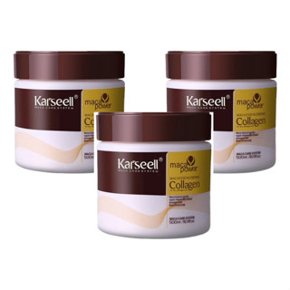Kit C/3 Máscaras Karseell Collagen Maca Power 500g em Oferta na Shopee