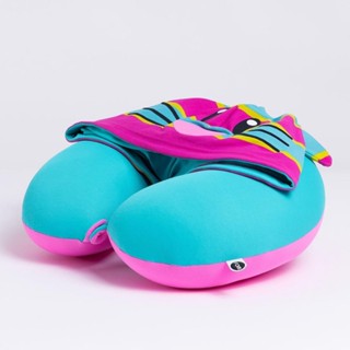 Almofada de Pescoço Infantil Com Capuz Gata Panqueca  - Loja Fom em Oferta na Shopee