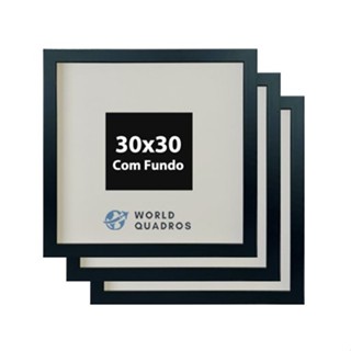 Kit 3 Molduras 30x30Cm Com Fundo Para Quadros Diplomas Certificados Fotos Decoração em Oferta na Shopee