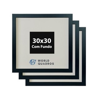 Kit 3 Molduras 30x30Cm Com Fundo Para Quadros Diplomas Certificados Fotos Decoração em Oferta na Shopee