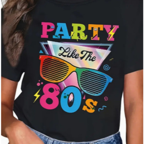 Camiseta Feminina Tshirt Slim Estampada Anos 80s Tendencia Confortavel