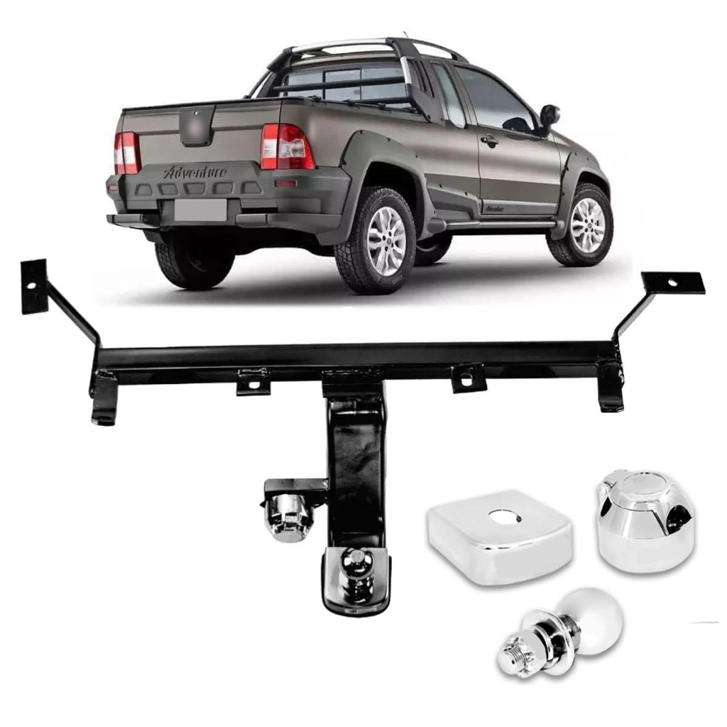 Engate Fiat Strada 1998 a 2020 Reforcel Reboque Rabicho Protetor 500KG em Oferta na Shopee