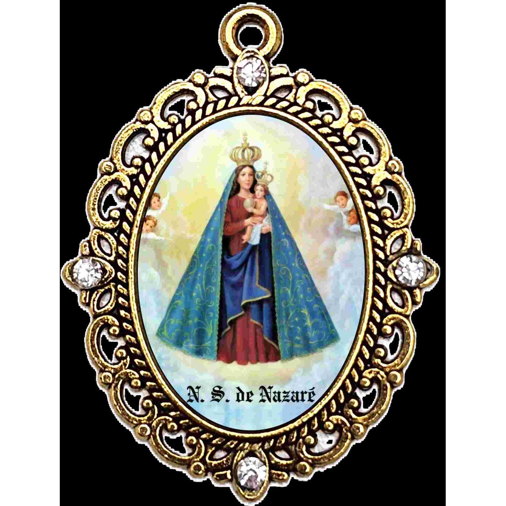Entremeio Terço De Nossa Senhora de Nazaré Prata com stras