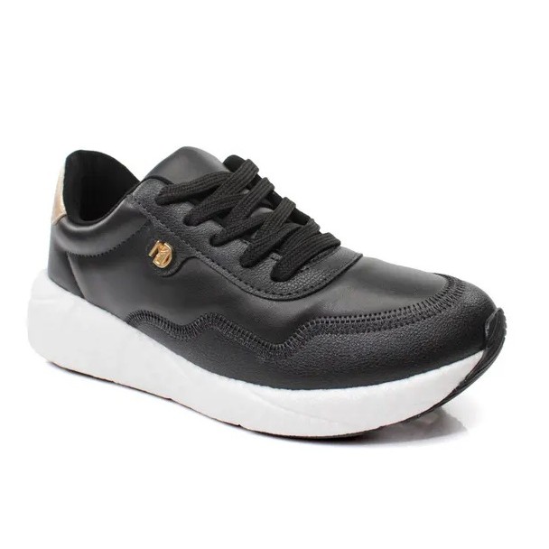 Tênis Feminino Casual Modare Ultraconforto Preto 7395.100 100% Original com Nota Fiscal e Garantia