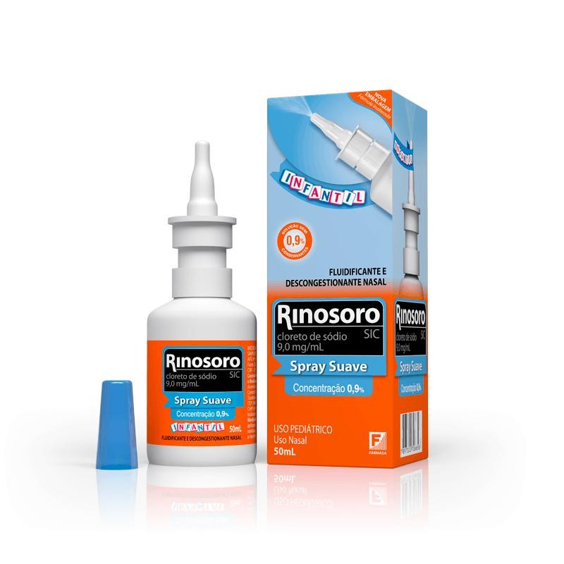 Rinosoro Spray Infantil 0,9% 50ml em Oferta na Shopee