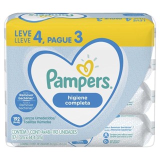 Lenços Umedecidos Pampers Higiene Completa 192 Unidades em Oferta na Shopee