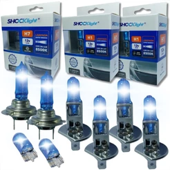 KIT DE LÂMPADAS SUPER BRANCA PARA FAROL ALTO BAIXO MILHA E LANTERNA H1 H7 E T10