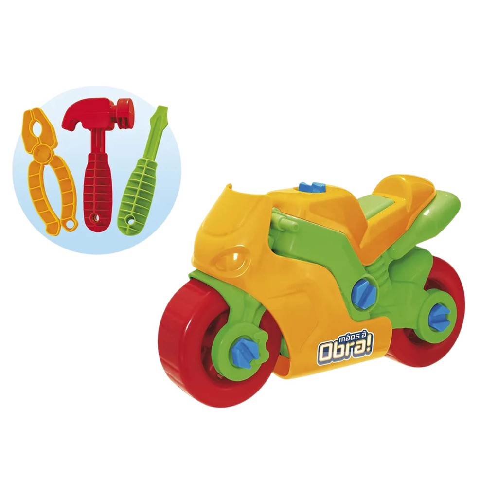 Moto de Brinquedo Infantil Spyrit C/ Ferramentas Monta e Desmonta Cor Variada Usual Brinquedos - 152 em Oferta na Shopee