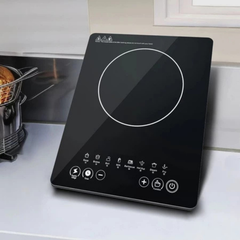 Cooktop de Indução Fogão Elétrico 110V e 220V Painel Touch 6 Modos Automático Com Timer