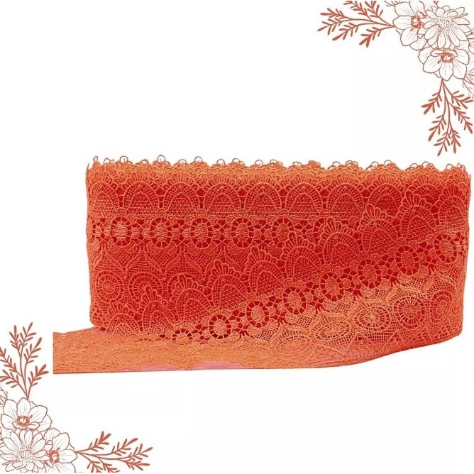 Renda Guipir CHL-582 10.0 Cm -  Rolo C/13.7 Metros Cor:Laranja