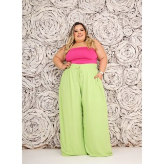 Calca Pantalona Sofisticada Feminina Plus Size Grande Nao Marca Luxo em Oferta na Shopee