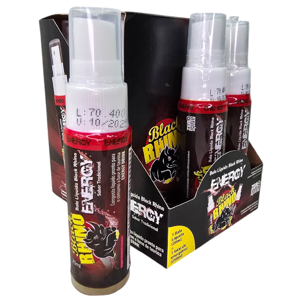Black Rhino Spray Energia Instantânea Cafeína Taurina em Oferta na Shopee