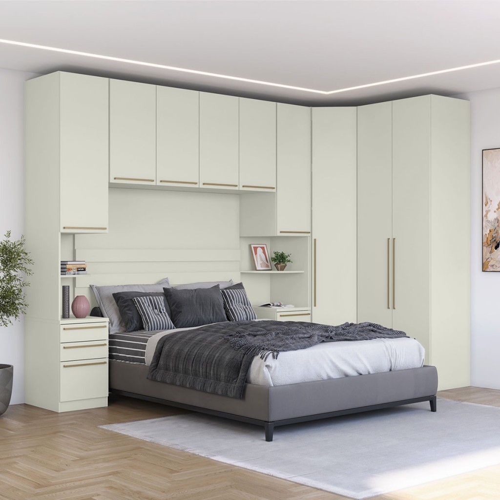 Guarda-Roupa Casal Modulado Seletto 9 Portas 6 Gavetas Me33 Areia - Henn em Oferta na Shopee