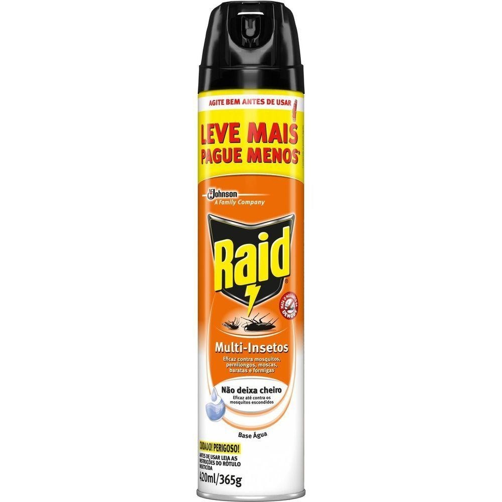 Inseticida Aerossol Raid Multi-insetos Base Água Leve Mais Pague Menos 420ml - Home & Living