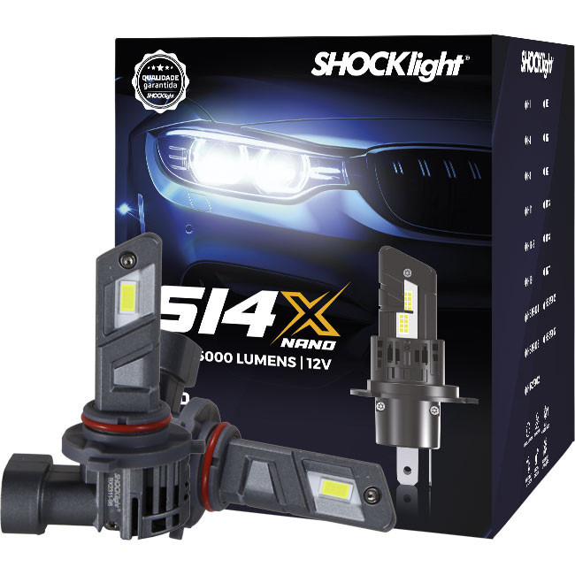 Lâmpada Led Shocklight S14x S14 X Nano Hb3 5000 Lumens 6500k em Oferta na Shopee