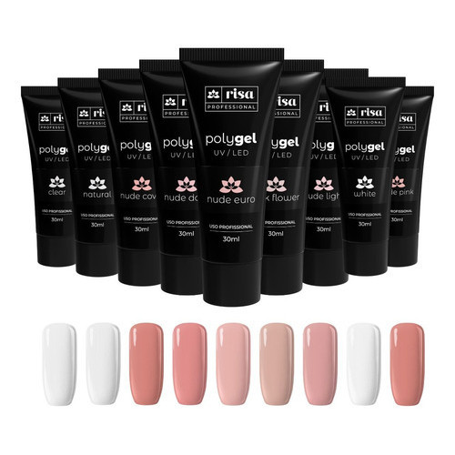 Polygel Risa Gel Construção Unhas Uv/led Hipoalergênico 30ml