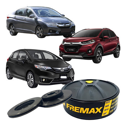 Par Disco Freio Ventilado Dianteiro City Fit Wrv 2015 À 2022 - Spare Parts and Accessories for Vehicles