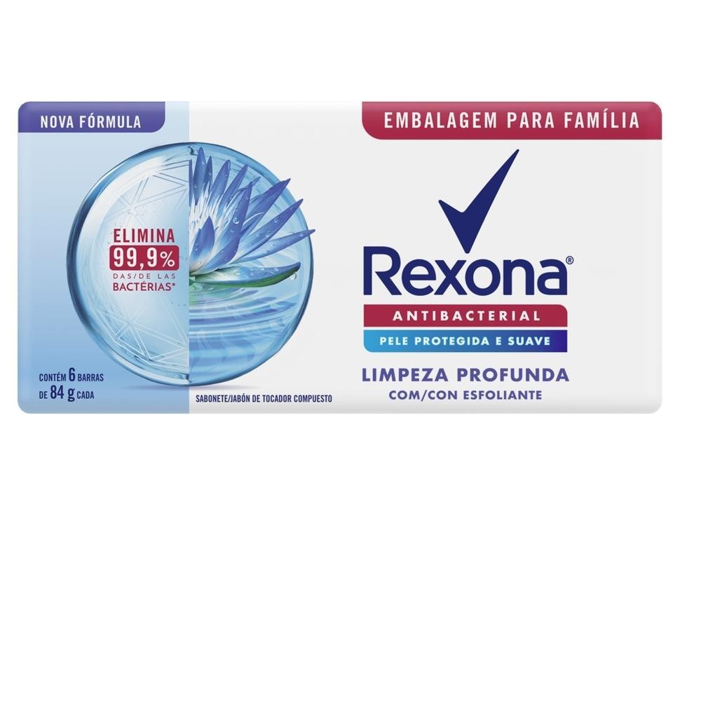 Kit Sabonete em Barra Rexona Limpeza Profunda 6 und - Beauty