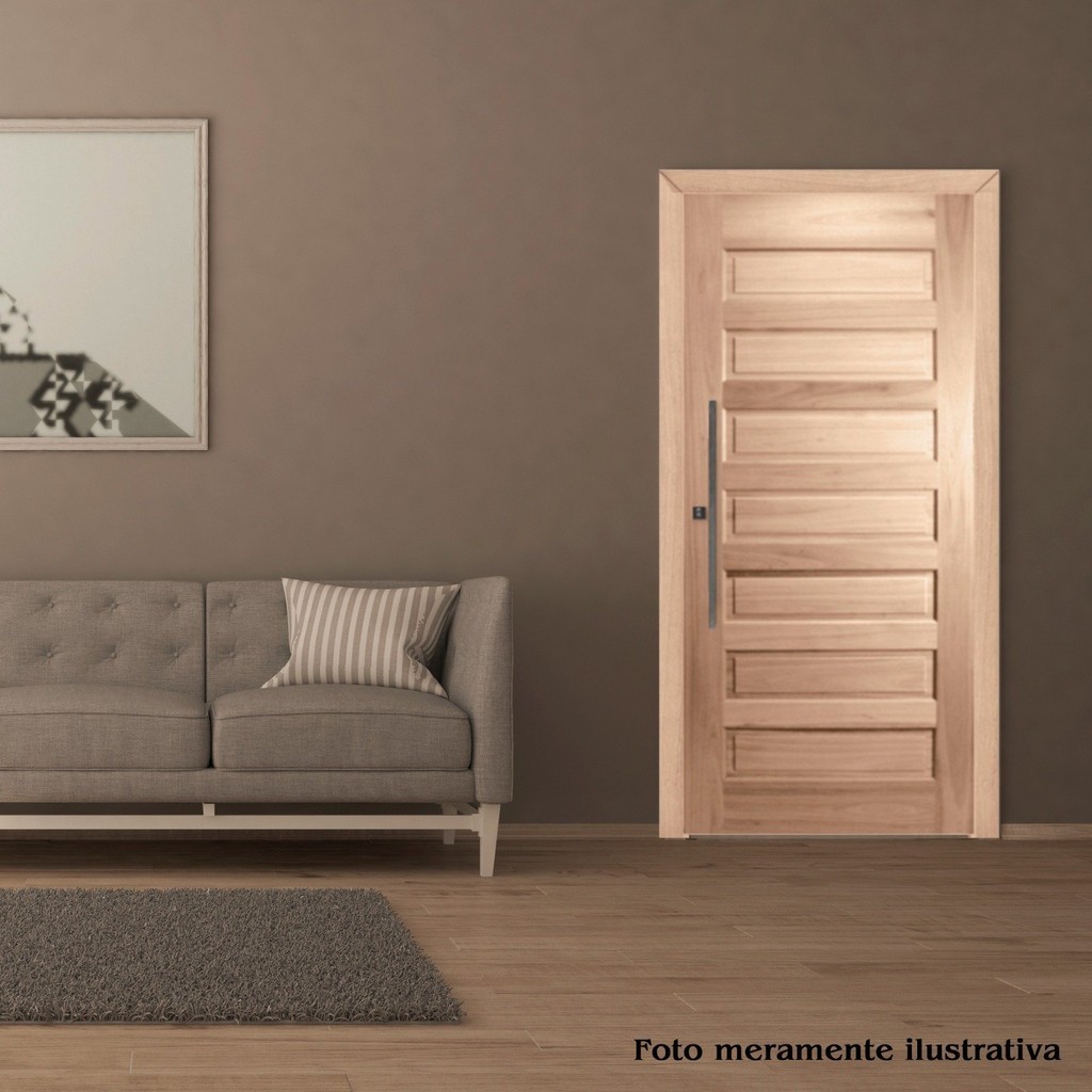 Porta de Madeira Folha 210cmx100cmx3cm PE28 Esel 210cm x 100cm - Home & Living
