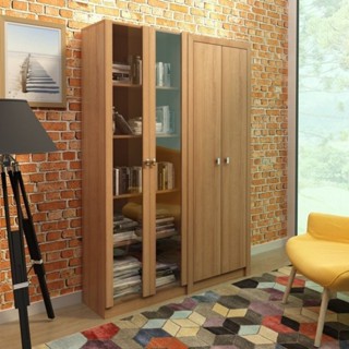 Kit 2 Armários para Escritório 2 Portas ME4115 e ME4105 Tecno Mobili Amendoa em Oferta na Shopee