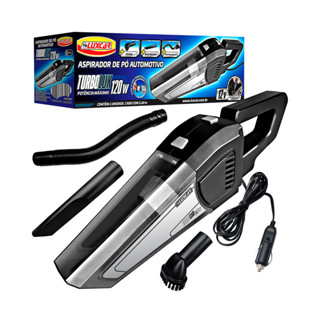 Aspirador de Pó Automotivo Carro TurboLux Luxcar 120w 12v Escova Bico Tubo Prolongador Cab...