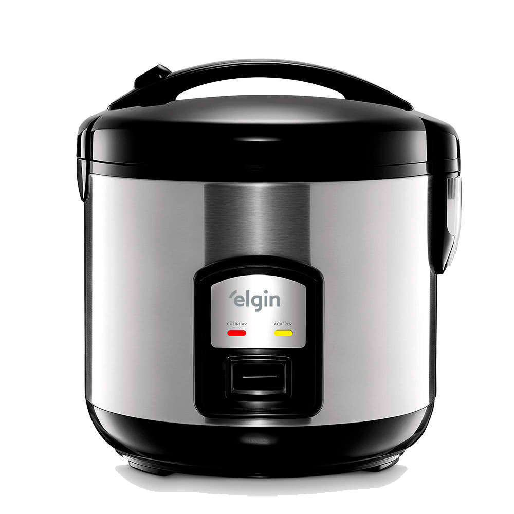Panela de Arroz Elétrica 1 Litro 5 xícaras Antiaderente PAR-20 400W 127V Inox/Preta Elgin
