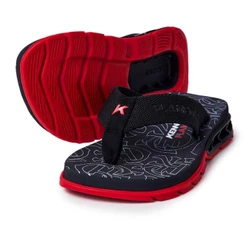 Chinelo Infantil Kenner Flamengo Rakka Kids - Preto e Vermelho