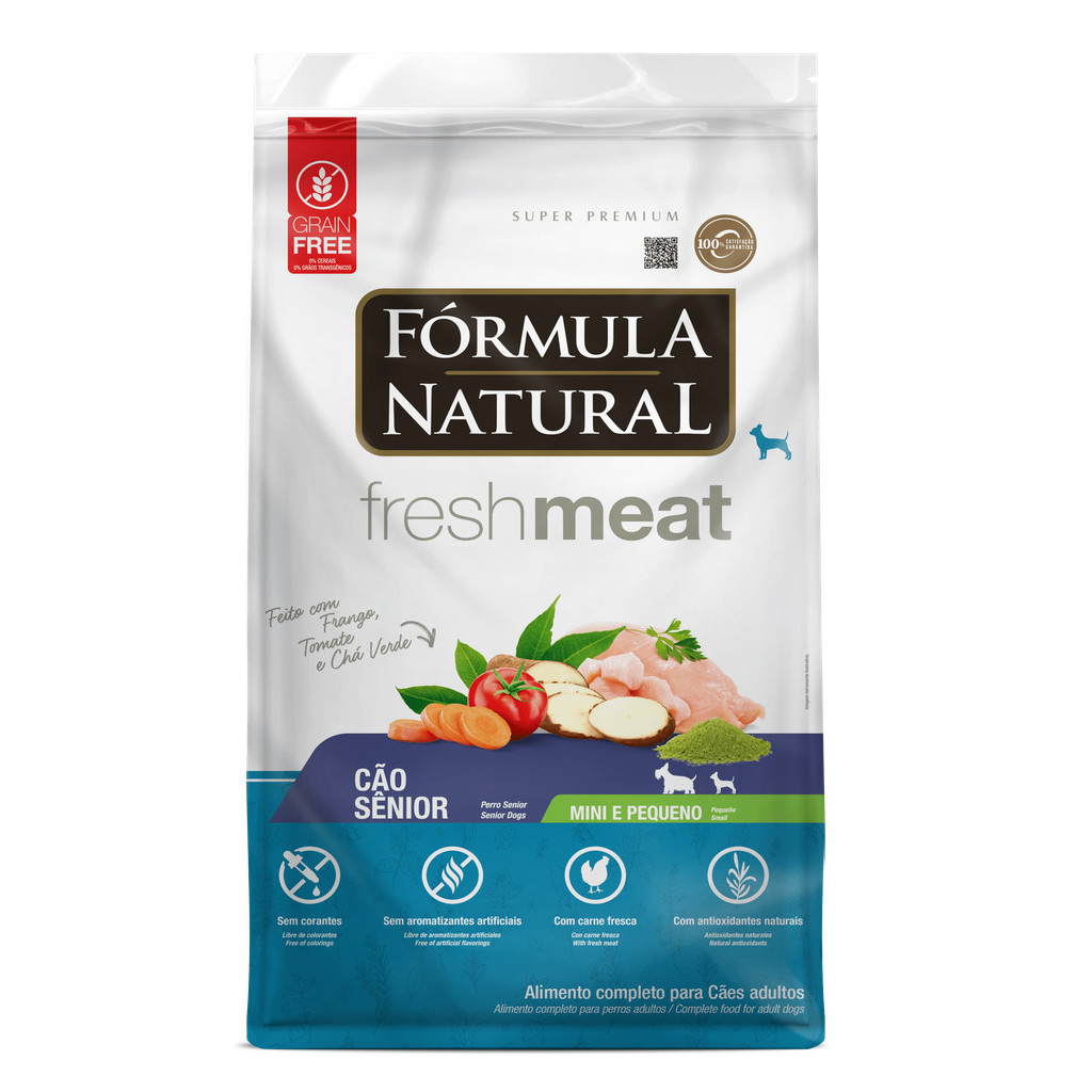 Racao Formula Natural Fresh Meat Cao Senior Porte Mini e Pequeno 1kg