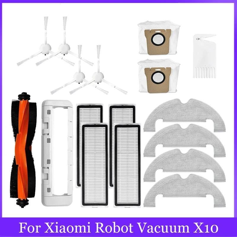 Xiaomi Robot Vacuum X10 Para O Robô Xiaomi Aspirador De Peças Do Substituição Da Escova Lateral Principal Hepa Filtro Mop Cloth Dust Bag Acessórios
