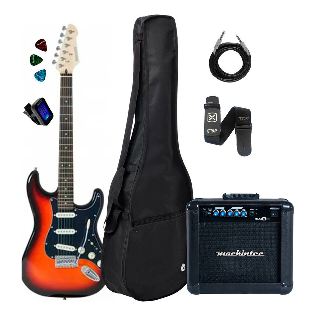 Guitarra Strinberg Rw50 Sb Sunburst+ Acessórios+ Cubo Maxx15 em Oferta na Shopee