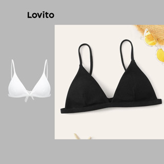 Lovito Top De Biquíni Sexy Liso Com Amarração Nas Costas Para Mulheres LNL41021(Multicolorido)