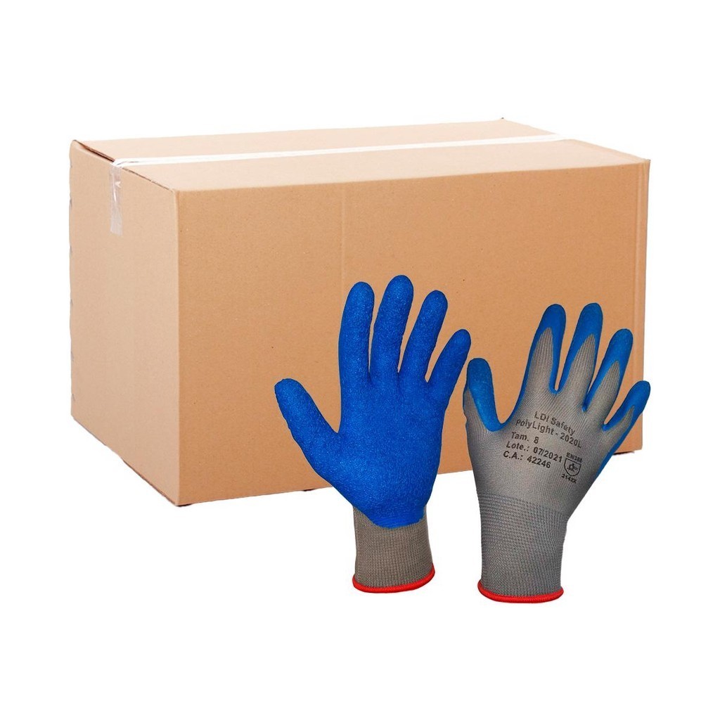 Kit 12 Luva De Segurança Antiderrapante Jardineiro Colheita Polylight CA: 42246 em Oferta na Shopee