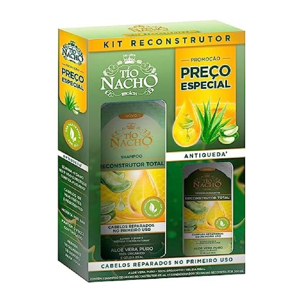 Kit Tio Nacho Reconstrutor Total Shampoo 415ml + Condicionador 200ml Preco Especial em Oferta na Shopee