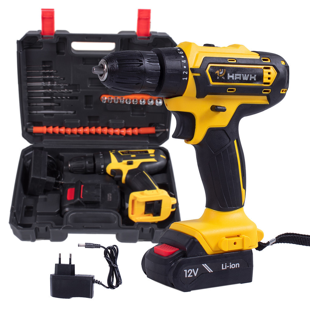 Parafusadeira a bateria Furadeira sem Fio 3/8" 12v 20v com Maleta de Acessórios em Oferta na Shopee