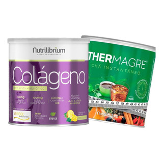 Colágeno Hidrolisado Verisol 200g + Chá Verde Thermagre 140g Nutrilibrium em Oferta na Shopee