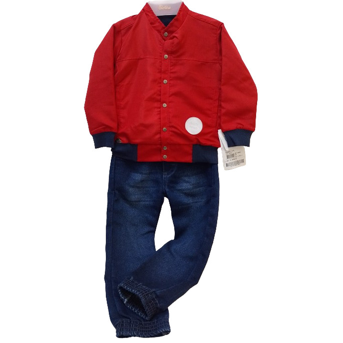 Conjunto Menino Casaco Microsoft Inverno Calça Paraiso 14791